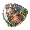 SAFIGLE 1 Jeu Serre Ciel Étoilé Cottage Modèle De Maison De Poupée Lumineuse Puzzle Lumineux 3D Allumer Jouets Miniatures Kit