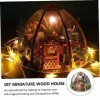 SAFIGLE 1 Jeu Serre Ciel Étoilé Cottage Modèle De Maison De Poupée Lumineuse Puzzle Lumineux 3D Allumer Jouets Miniatures Kit