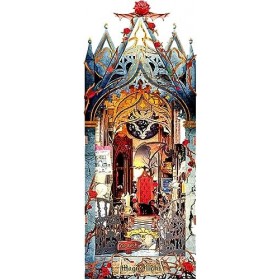 Kit De Coin De Livre, Bricolage Miniature Maison De Poupée Gothique Booknook Étagère Insérer, 3D Bricolage Puzzles en Bois Ki