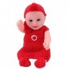 Miskall Poupée de Simulation, 42cm Baby Dolls Full Body Pull Rouge Poupée de Simulation réaliste avec Corps de vêtements Amov