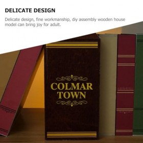 KOMBIUDA 1 Jeu Kit De Livre Miniature Bricolage Cabane Modèle Dexposition De Bâtiment Kit De Construction De Maquettes De Ser