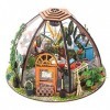 Toyvian 1 Ensemble Chalet À Effet De Serre Puzzles en Bois Brillant À Lèvres Kit Enfants Jouets en Bois Miniature avec des Me