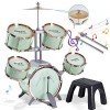 SZJYMY Ensemble de Tambour pour Enfants kit de Batterie de Jouets musicaux pour Les Tout-Petits du Tambour de Jazz - Rock Jaz