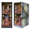 DIY Book Nook Kit Mini Maisons de Poupées Miniatures avec Lumière LED,Puzzle 3D en Bois,Serre-Livres dart,Cadeaux dannivers