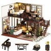 Spilay Kit de meubles miniatures en bois pour maison de poupée,Fait à la main,Idée de pièce créative 1:24,Cadeau pour un ami 