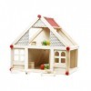 Oshhni Maison de poupée pour Enfants, Bricolage, Kits Miniatures, Cadeau, Ensemble de Jeu en Bois, poupée en Bois, Jeu de Sim