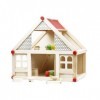 Harilla Maison de poupée pour Enfants avec Cadeau de Meubles, Kits de Maison en Bois de Bricolage Classique et Miniature, Min