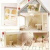 Harilla Maison de poupée pour Enfants avec Cadeau de Meubles, Kits de Maison en Bois de Bricolage Classique et Miniature, Min