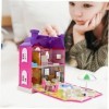 Vaguelly Salle De Jouets Maison De Poupée avec Accessoires Bricolage Grand Château Jouet Princesse Maison De Poupée avec Meub