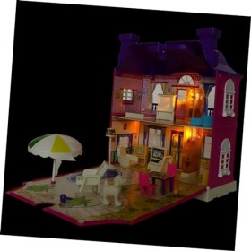 NUSITOU Salle De Jouets Jouets Interactifs pour Enfants Jeu denfant La Maison Jouets pour Bébés Princesse Maison De Poupée a