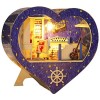 Kit de Meubles de Maison de Poupée Miniature en Bois Bricolage, Modèle Dassemblage 3D, Jouets en Forme de Cœur Pour Adultes 