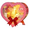 Kit de Meubles de Maison de Poupée Miniature en Bois Bricolage, Modèle Dassemblage 3D, Jouets en Forme de Cœur Pour Adultes 