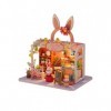 Kisoy Maison de poupée miniature avec kit de meubles, modèle de maison fait à la main pour adolescents adultes cadeau boutiq