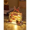 Kisoy Maison de poupée miniature avec kit de meubles, modèle de maison fait à la main pour adolescents adultes cadeau boutiq