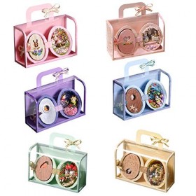 WonDerfulC Lot de 6 maisons de poupées en bois avec mini sac fourre-tout et jouets 3D en bois pour enfants