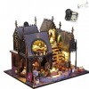 DIY Miniature Maison De Poupée Kit Jouets Magique Enchanté Hut Modèle de Construction avec Housse de Poussière et Musique 3D 