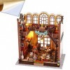 TOPBSFARNY Maison de poupée miniature en 3D avec petit kit de maison de poupée avec LED à léchelle 1:24, cadeau danniversai