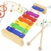 Xylophone Bebe Instrument de Musique Enfant 1 an Plus en Bois Jouets Musicaux Glockenspiel avec 2 Baguette Xylophone 8 Clés X