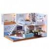 YOUCAI Maison Miniature à Construire, Kit de Maison de Poupée DIY Dollhouse en Bois comme Image 27.2 * 15 * 16.65CM