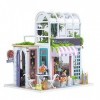 Kit de maison de poupée miniature, modèle de magasin de fleurs Dorable bricolage amusant en bois pour fille pour garçon pour 