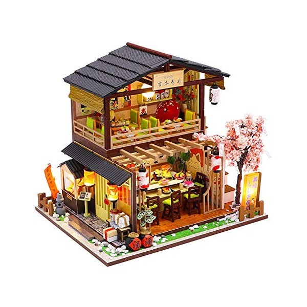Yongirl Maison de poupée miniature DIY Kit Créatif avec Meubles pour Cadeau romantique Saint-Valentin