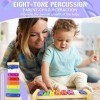 Xylophone Bebe Instrument de Musique Enfant 1 an Plus en Bois Jouets Musicaux Glockenspiel avec 2 Baguette Xylophone 8 Clés X