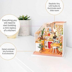 sookin PoupéEs en Bois ModèLe Kits Maison Kit Meubles Miniatures Bois Amusant CréAtif éDucatif avec des Cadeaux danniversair