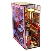 DIY Book Nook Kit avec Lumière LED,Serre-Livres 3D Bricolage Puzzle en Bois,Inserts Coin Livre en Bois,kit Maison de Poupée 3