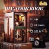 Fsolis DIY Book Nook Kit maison de poupée miniature avec lumières LED et plaque anti-poussière enfichable, serre-livres puzzl