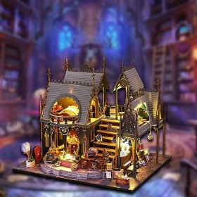 Folpus Maison de Poupée Miniature à Monter Soi-même, Kits de Mini Maison, Salle Créative pour Enfants et Adultes