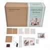 Kit De Maison De Poupées Bricolage, Kit De Maison De Poupées Miniature avec Meubles Et Décorations, Kit De Chambre Miniature 