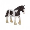 Mgm - 387085 - Figurine Animal - Cheval Clydesdale Noir Et Blanc Xl - 10 X 14 Cm