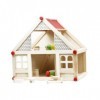 perfk Figurines de Maison de poupée en Bois 3D, Accessoires, Cadeau Classique, Jeu de Simulation, poupée en Bois pour Maison 