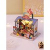 Kisoy Maison de poupée miniature avec kit de meubles, fait à la main, modèle de maison pour adolescents et adultes, cadeau m