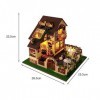 Colcolo Maison de poupée Miniature DIY Kits Modèle de Maison de poupée en Bois avec lumières Home Decor Mini modèle de Maison
