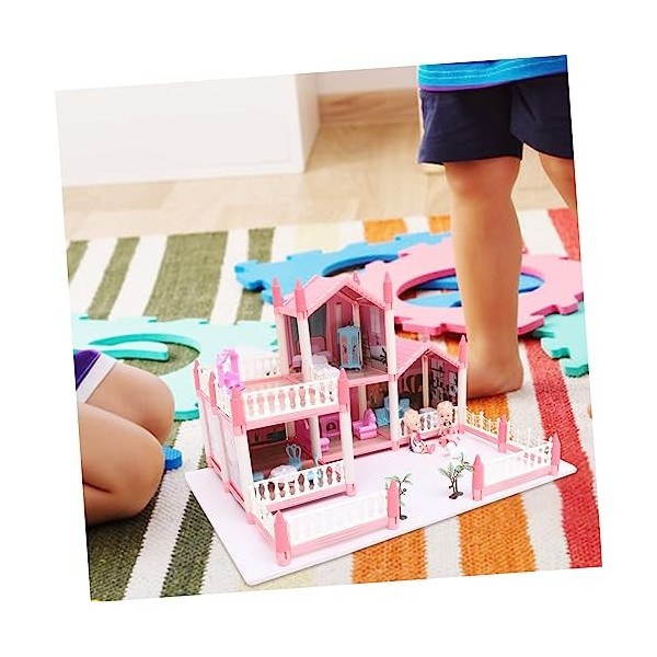 ifundom 1 Ensemble Jouet Miniature Maison De Poupée Petite Maison Bricolage Maison De Poupée Enfants Bricolage Grande Villa C