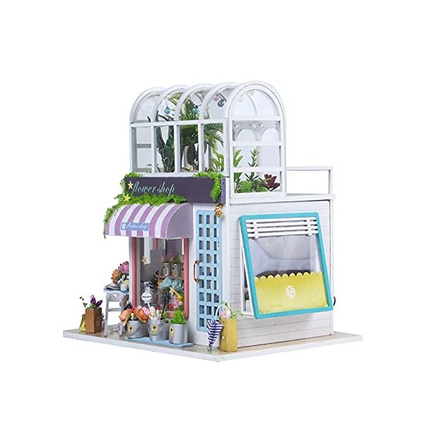 Ejoyous Modèle de Jardinage, kit de Maison de poupée Bricolage Amusant en Bois Dorable pour Enfants pour Fille pour garçon po