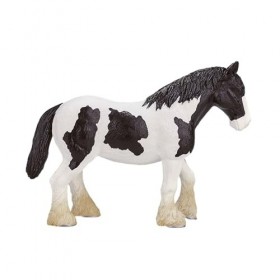 Mgm - 387085 - Figurine Animal - Cheval Clydesdale Noir Et Blanc Xl - 10 X 14 Cm