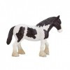 Mgm - 387085 - Figurine Animal - Cheval Clydesdale Noir Et Blanc Xl - 10 X 14 Cm