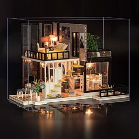 Shanrya Maison miniature, superbe kit de maison de poupée, facile à connecter, pour plus de 14 ans pour la maison et la colle