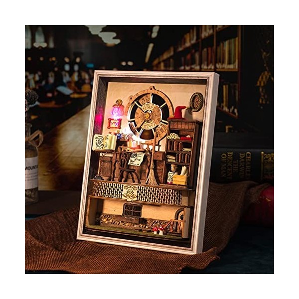 Cadre Photo poupée Bricolage | Kit Miniature Cadre Photo en Bois 3D Magic World - Maison en Bois avec Ensemble Meubles Kit po