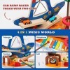 NUKied Instruments de Musique Xylophone pour Enfants en Bois,Jouet Musical combiné Bateau Pirate,Jouet Rampe de Voiture en Bo