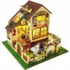 DIY Mini Maison De Poupée Kit De Meubles 3D Maison Miniature En Bois DIY Avec Lumières LED Poussière Et Musique Cadeau Danni