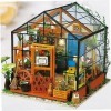 Totority 1Pc Puzzles en Bois Puzzle en Bois Miniatures Fleur en Bois Maison De Poupée Bricolage Maison De Poupée Puzzle Brico