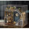 Kit De Maison De Poupée Miniature À Monter Soi-Même, Modèle Artisanal En Bois 3D Avec Couvercle Anti-Poussière Et LED Pour Ca