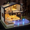 La Vida en Led DIY Maison avec Piscine Miniature Puzzle 3D avec Lumière et Musique Maison DIY Piscine 