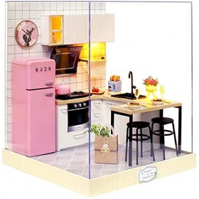 Flever Maison de poupée miniature Kit de bricolage Chambre créative avec meubles pour œuvres dart romantiques Cadeau Beautif