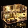 Ioensy Maison de Poupée Miniatures Kits Dartisanat Appartement Cottage Bâtiment