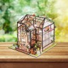 MagiDeal Mini Miniature Dollhouse Solarium Lumières Artisanat Unisexe Jouets avec Meubles Accessoires Modèle pour Noël Enfant