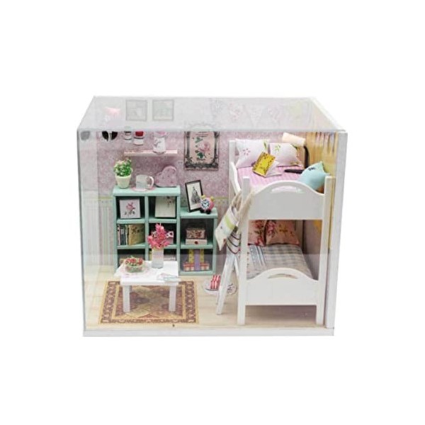 Totority 2 Ensembles Modèle De Cabine Kidcraft Playset Enfant Jouets Puzzle Jouet Petite Maison pour Miniature Chambre Kit Mi